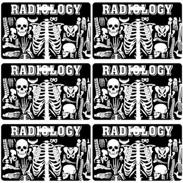 Imagem de 10 peças de porta-marcadores de raio-X, com tema de esqueleto de PVC, porta-crachá de raio-X, bolsa horizontal para crachá de identificação para funcionários de escritório, porta-crachá de identificação "faça você mesmo"