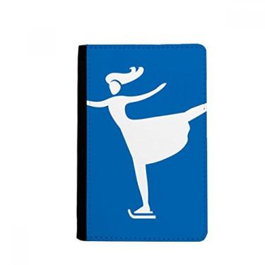 Imagem de Esqui inverno esporte contorno azul porta-passaporte Notecase Burse carteira capa porta-cartão, Multicolor