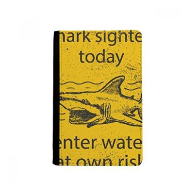 Imagem de Porta-passaporte Shark Enter Water At Own Risk Notecase Burse capa carteira porta-cartão, Multicolor