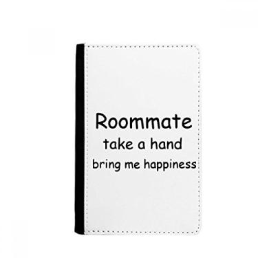 Imagem de Porta-passaporte Roommate Take A Hand Bring Me Happiness Notecase Burse Capa Carteira Cartão Bolsa, Multicolor