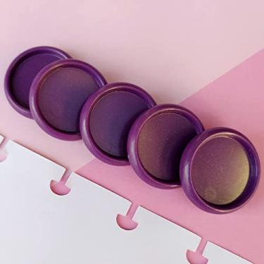 Imagem de Kit 12 Discos M 24mm de Caderno Infinito Sistema Inteligente Amor Infinito Cadernos - Liso (Roxo Glitter)