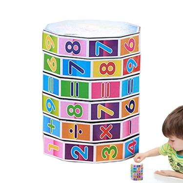 Imagem de Cubo Matemático,cubos quebra-cabeça matemática infantil | Brinquedo contagem matemática aprendizagem pré-escolar para crianças, bebês, adultos e jardim infância Fovolat