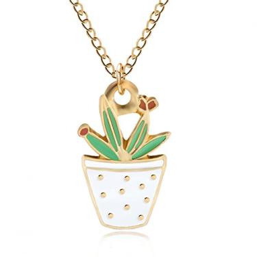 Imagem de CNBPIC Melancia Plantas Encantos Pingentes Esmalte Planta Colares de Frutas Joias Collier