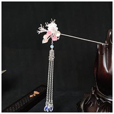 Imagem de Pernas de grampo de cabelo antigo Hanfu Headdress Traje antigo Acessórios de cabelo Jóias retrô Feminino Clássico Grampo de cabelo Acessórios de cabelo (Cor: OneColor, Tamanho: Médio)