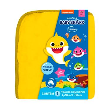 Imagem de Toalha com capuz Baby Shark 100% algodão
