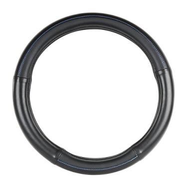 Imagem de GG Grand General 54031 Capa de volante preta com costura azul