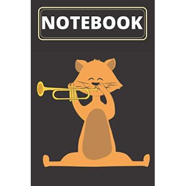Imagem de Notebook Cat Playing Trumpet: Kitty Lovers Trumpet Lovers