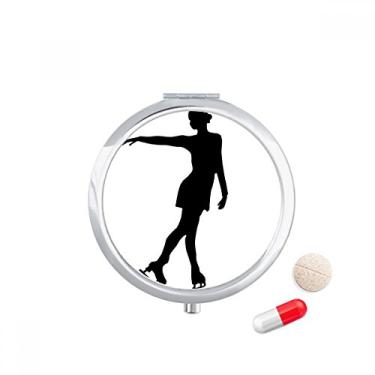 Imagem de Bolsa de pílula feminina de inverno com estampa esportiva de patinação e bolso para remédios