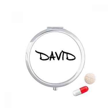 Imagem de Porta-comprimidos de David para caligrafia especial com nome inglês, caixa de armazenamento de remédios