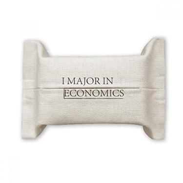 Imagem de Bolsa de linho de algodão com citação I Major in Economics