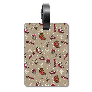 Imagem de Pássaro Sugar Snow Floco de neve Casa Folha Mala Etiqueta Cartão de Bagagem Scutcheon Etiqueta