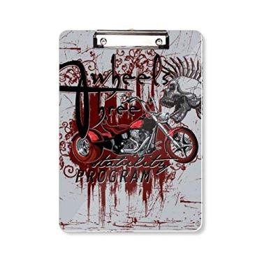 Imagem de Graffiti Street Culture Bloody Skeleton Motor Prancheta Pasta Escreva Placa de apoio A4