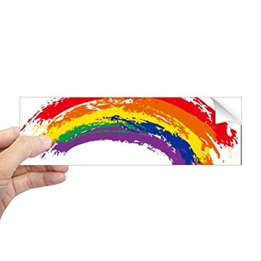 Imagem de DIYthinker LGBT Adesivo de para-choque retangular, transgênero, lésbica, arco-íris, gay, arco-íris, decalque de janela