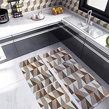 Imagem de Jogo de Tapete de Cozinha Banheiro 3 Peças Jacquard Antiderrapante Beira Cama