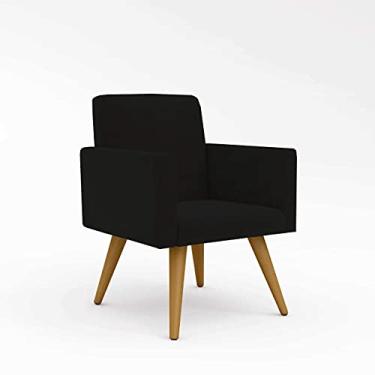 Imagem de Kit 02 Poltronas Decorativas Cadeira Escritório Cor Preto
