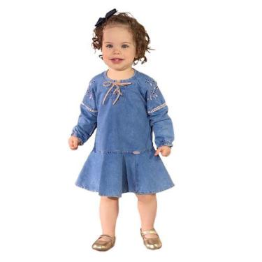 Imagem de Vestido Infantil Sonho Mágico Favourite Azul Jeans