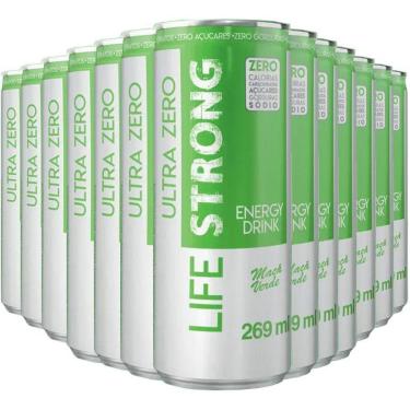 Imagem de Energético Life Strong Energy Drink 12 unidades Maça Verde-Unissex