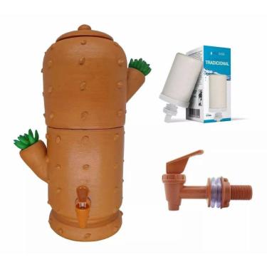Imagem de Bebedor De Água Barro Cacto Mini Filtro Filtrador Artesanal