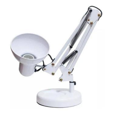 Imagem de Luminária De Mesa Articulada Articulável Pixar Base Branca