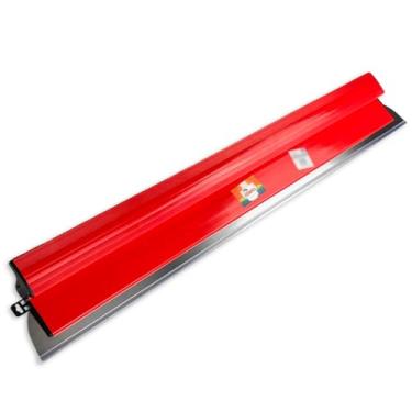 Imagem de Compel Desempenadeira Berox Compel Aço Inox 100cm Para Massa Corrida Acabamento Textura Uniforme Vermelho