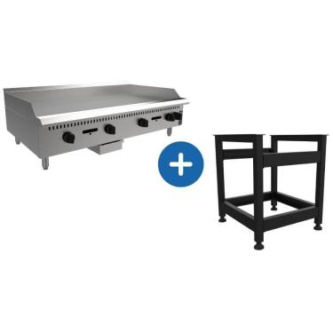 Imagem de Chapa Para Lanches Prime 19mm 120cm Glp 4 Queimadores Pcm120g-me Com Cavalete - Venâncio