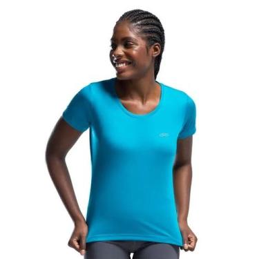 Imagem de Camiseta Baby Look Olympikus Essential Feminino  Azul