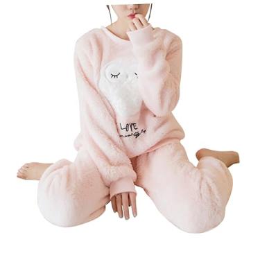 Imagem de Holibanna camisola plus size roupa de dormir para mulheres pijamas femininos camisola de inverno pijamas infantis pijama feminino roupa de noite feminina Outono e inverno definir Senhorita