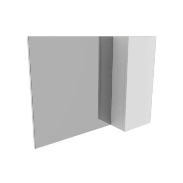 Imagem de Armário De Banheiro C-espelho Bn3602 1 Porta 80cm Cor Branco - Tecno Mobili