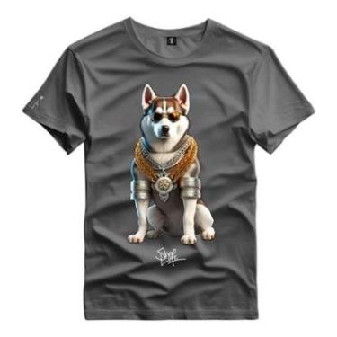 Imagem de Camiseta Personalizada Husky Siberiano Carlton Dog Cachorro Armadura Gold Shap Life-Unissex