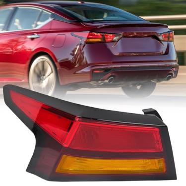 Imagem de Huray Luz traseira externa esquerda adequada para Nissan Altima 2019-2022 [tipo halogênio] Lanterna traseira LH Conjunto de lâmpada de freio traseiro estilo original substituição para NI2804118 (lado