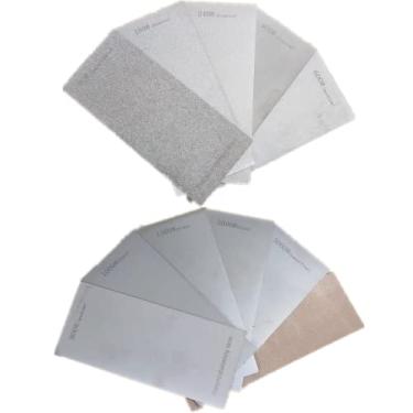 Imagem de Pedra de amolar diamante para 10 peças e Stropping Leather Strop, 80/180/240/400/600/800/1000/1500/2000/3000 pedra de afiar placa de diamante para afiar facas maçantes de cozinha ferramenta de moagem