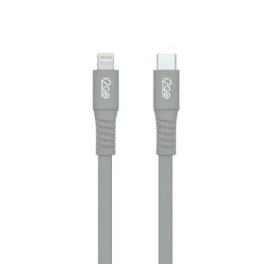 Imagem de Cabo Lightning + USB-C 1,2M 3A Cinza - i2GO