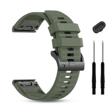 Imagem de ZPJPPLX Pulseira de relógio Garmin Fenix8 AMOLED 47 mm/Fenix E/Fenix 6 Pro/6/7/7 Pro/5/5 Plus, pulseiras de silicone macio para smartwatch Forerunner 965/955/945/Approach S70 47mm/S62/S60/quatix 7