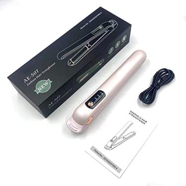 Imagem de Alisador de Cabelo Com Carregamento USB Com Temperatura Ajustável, Ferramenta de Modelagem de Ferro Plano para Modelador de Cabelo, Aquecimento de Temperatura Constante para (Rosa)