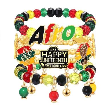 Imagem de NLCAC Pulseiras femininas de carnaval com glitter, coroa de flores de lis, pulseiras elásticas com contas douradas roxas e verdes douradas, acessório de carnaval, presentes de festa, 3, Níquel, Sem