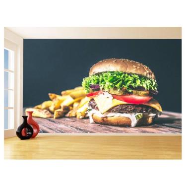 Imagem de Papel De Parede 3D Alimentos Lanches Artesanais 3,5M Al421
