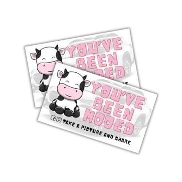 Imagem de Moo Moo Sub Car Cow Duck Tags Cards | Pacote com 50 5 x 8,9 cm Jogo You've Been Mooed Duck Duck SUV para Sub Aru Car Moobaru Rubber