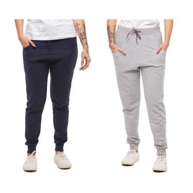 Imagem de KIT 02 CALÇAS FEMININA DE MOLETOM SLIM SKINNY SPORT LUXO-Masculino
