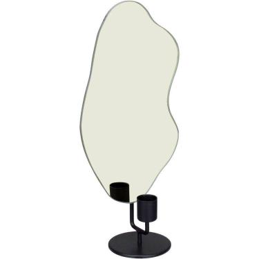 Imagem de Castiçal Decorativo Porta Vela Home&co Metal 31x15x8cm Dourado