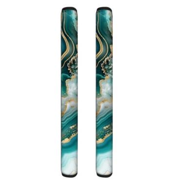 Imagem de NETILGEN Conjunto de 2 capas de maçanetas de porta de geladeira, protetor de manchas de alimentos com pontas dos dedos, adequado para decoração de eletrodomésticos de cozinha doméstica, presente para