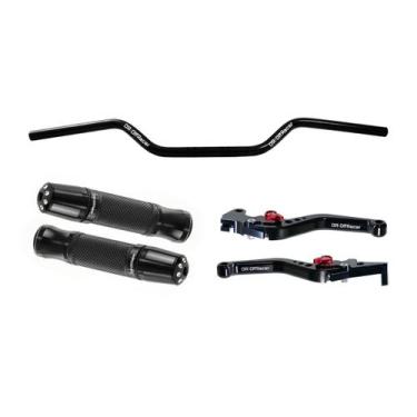 Imagem de Kit Guidão Original Manopla Jupiter Manete MT03 (Off Racer), Preto Reg
