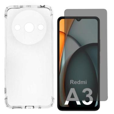 Imagem de Capa Transparente Xiaomi Redmi A3 + Pelicula Privativa Hidrogel - DB, 
