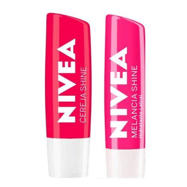 Imagem de NIVEA Hidratante Labial Shine Kit com 2 unidades essencial, Kit