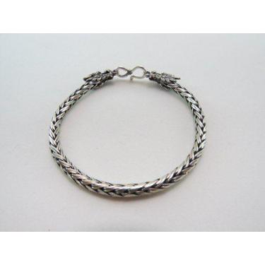 Imagem de Pulseira Masculina Palmera Trançada Bali 4mm Em Prata 925 - RD Magazin
