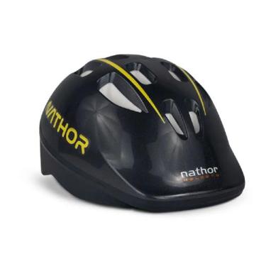 Imagem de Capacete Infantíl Nathor - Preto 50 a 56 Cm, Preto