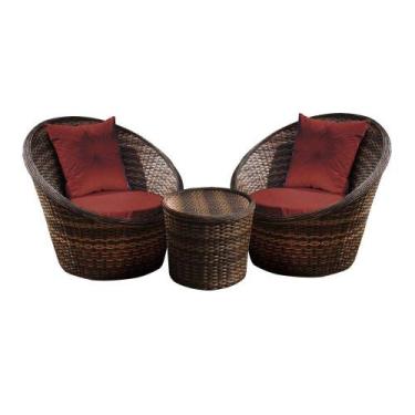 Imagem de Conjunto de Poltronas Fibra Sintética Buenos Aires - 2 Poltronas + 1 M