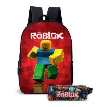 Imagem de Kit Mochila com Estojo Escolar Infantil do Roblox Menino e Menina  - U