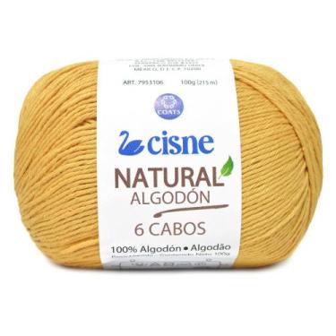 Imagem de Linha Cisne Natural Algodón 6 Cabos 100g, 891 Amarelo Mel