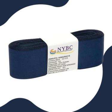 Imagem de Fita Para Laço De Gorgurão Azul Marinho - 38mm C/10 Metros - NYBC