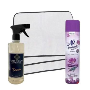 Imagem de Kit 3 Tapetes Higiênicos Pet + Água perfumada 500ml Emporium + Odoriza